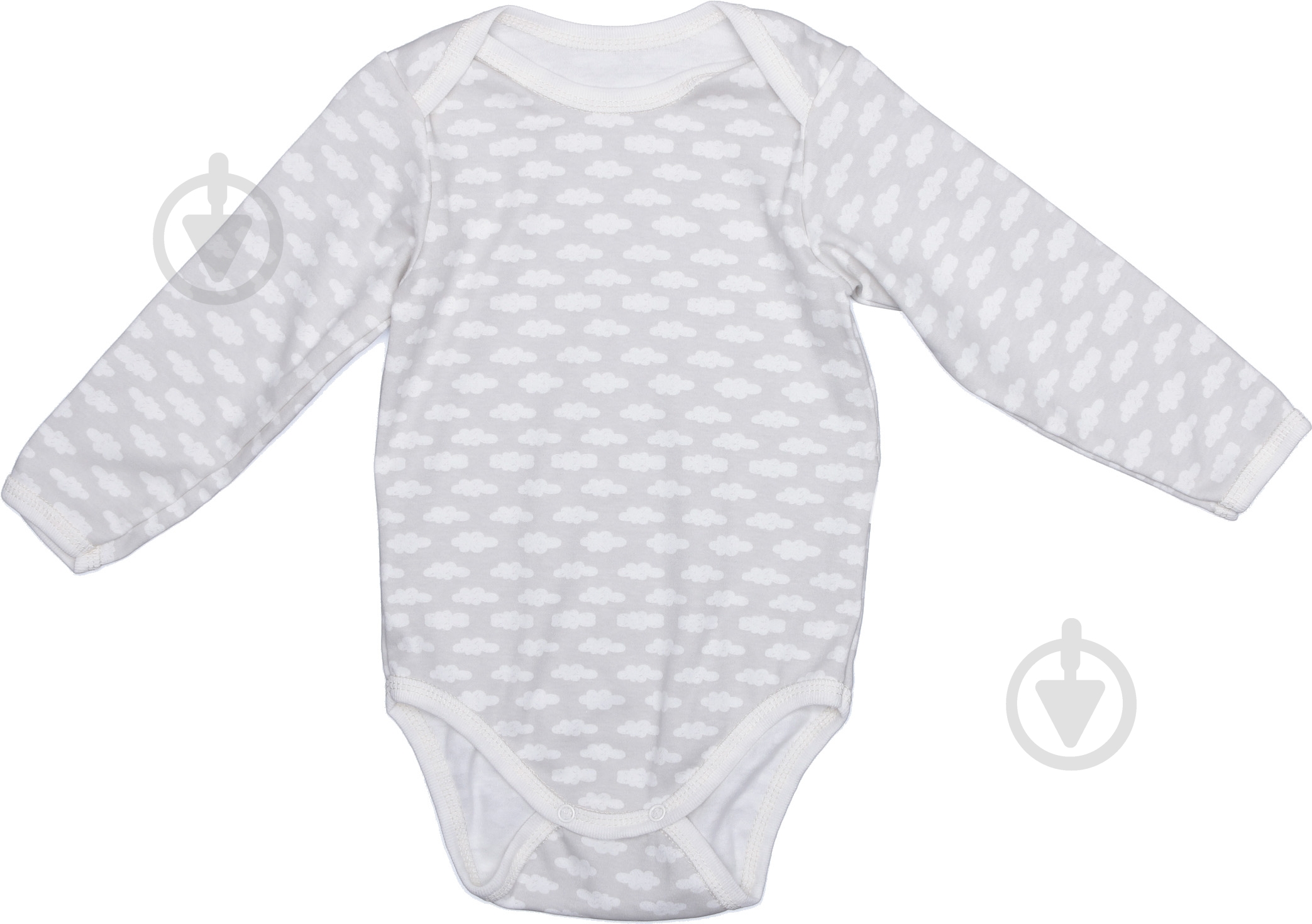 Боди унисекс Bambinelli Тучки р.86 серый с белым - фото 2