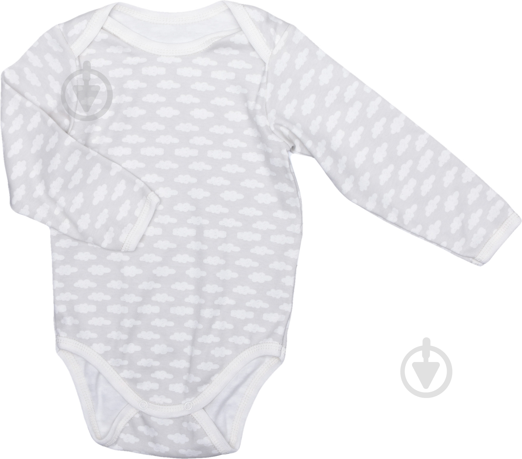 Боди унисекс Bambinelli Тучки р.86 серый с белым - фото 1