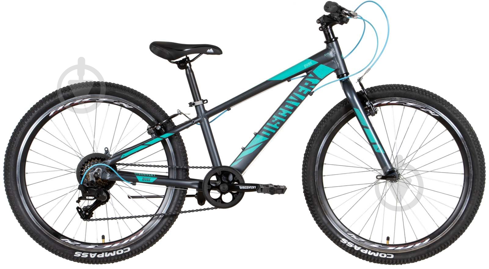 Велосипед Discovery 24" 11.5"(29 см) QUBE OPS-DIS-24-304 серый - фото 1