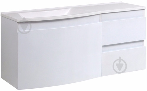 Тумба підвісна Сансервіс під умивальник Славута 120 ліва біла - фото 1
