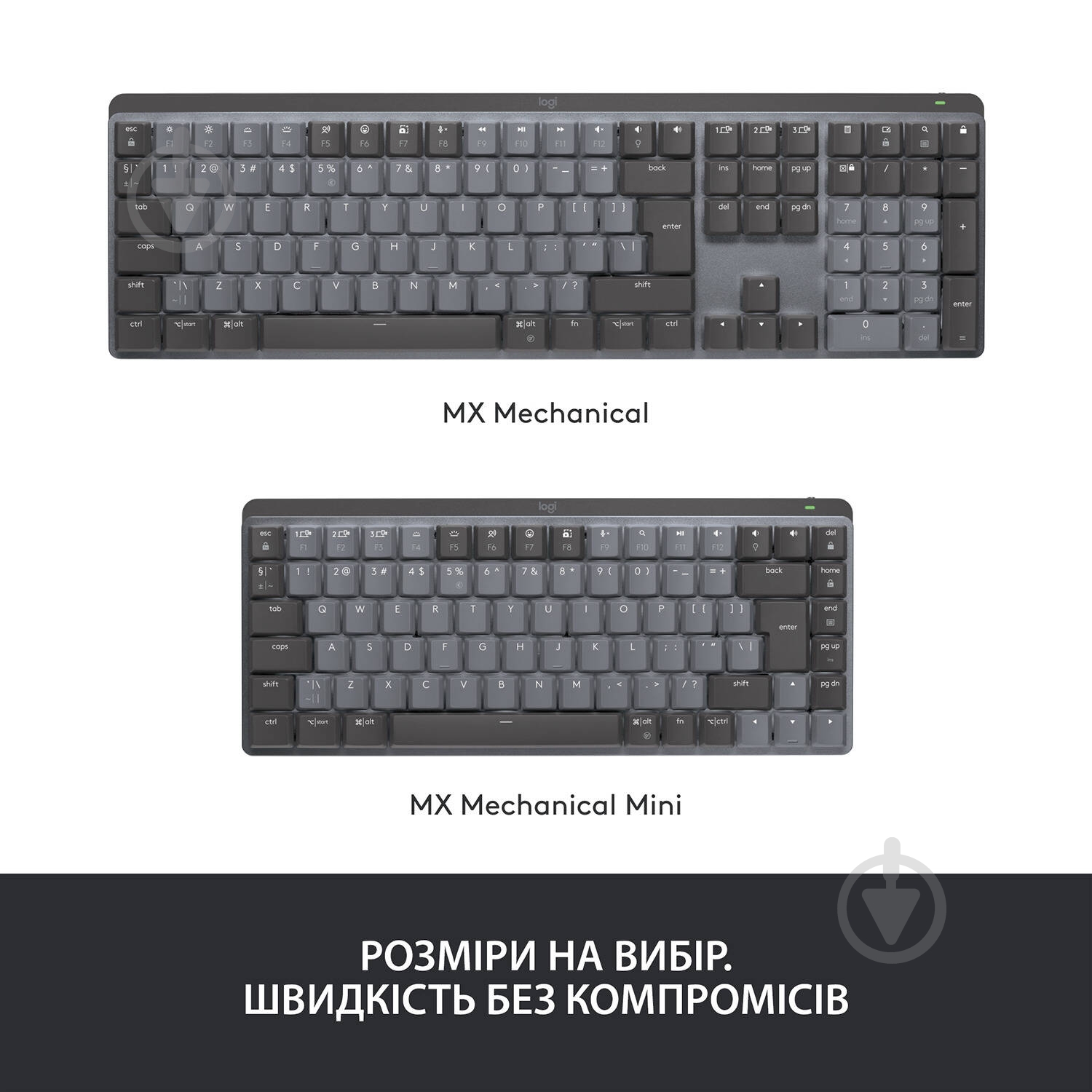 Клавиатура Logitech MX Mechanical Wireless Illuminated Performance Keyboard Clicky graphite (920-010759) - фото 10