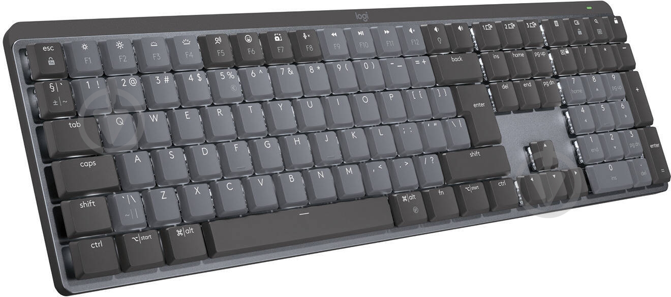 Клавиатура Logitech MX Mechanical Wireless Illuminated Performance Keyboard Clicky graphite (920-010759) - фото 1