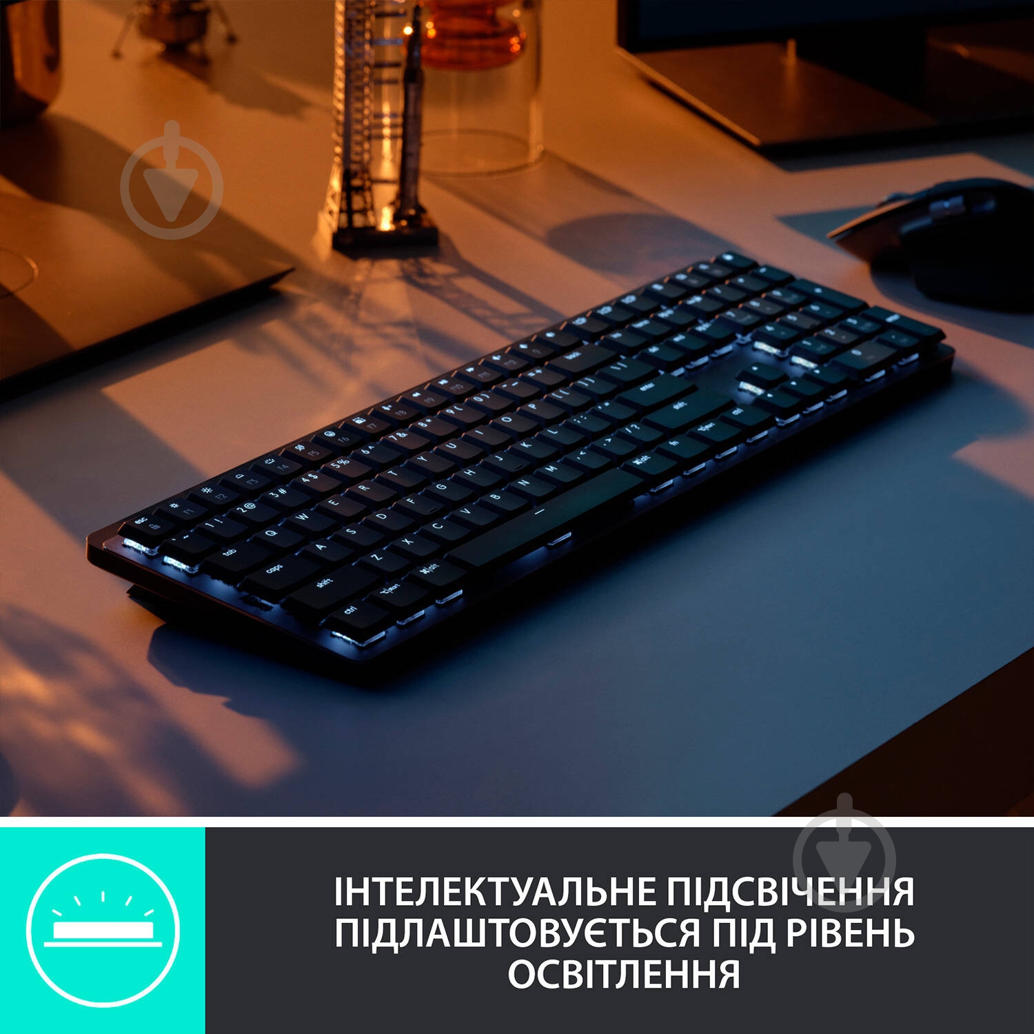 Клавиатура Logitech MX Mechanical Wireless Illuminated Performance Keyboard Clicky graphite (920-010759) - фото 4