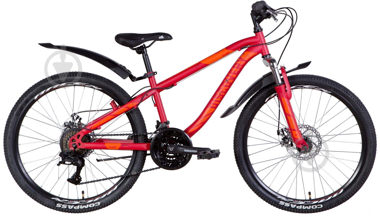 Велосипед Discovery 24" 13"(33 см) FLINT OPS-DIS-24-272 червоний - фото 1