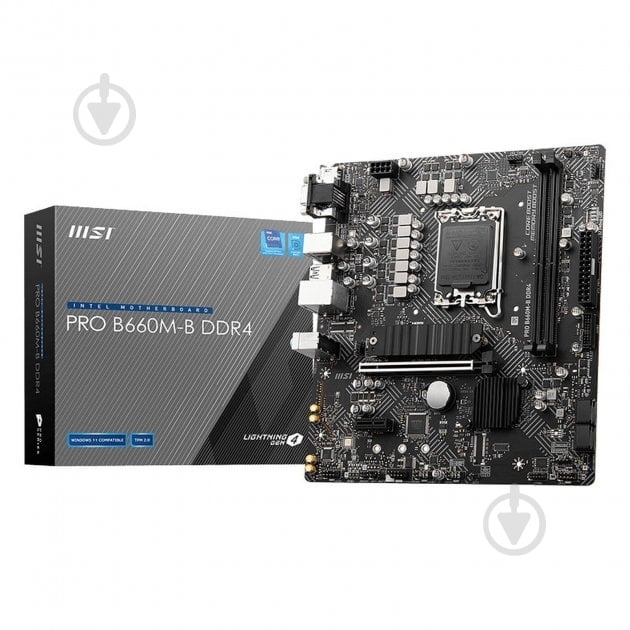 Материнская плата MSI PRO B660M-B DDR4 (Socket 1700, Intel B660, micro ATX) - фото 5