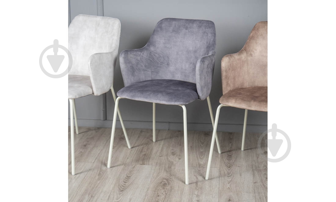 Стілець Белла 580х530х850 сірий / молочний - фото 7