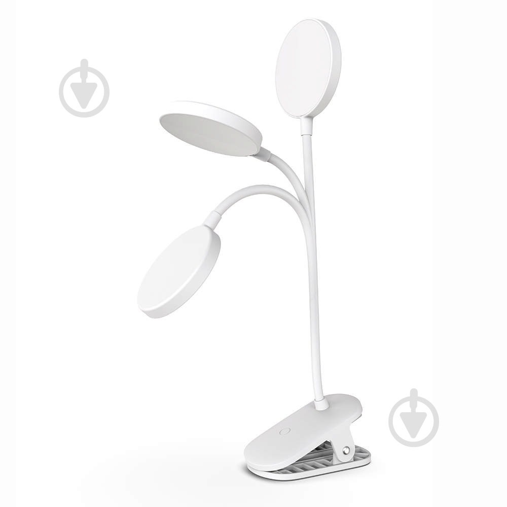 Настільна лампа ColorWay Flexible & Clip 2 із вбудованим акумулятором 24x3,5 Вт білий CW-DL10FCB-W - фото 2