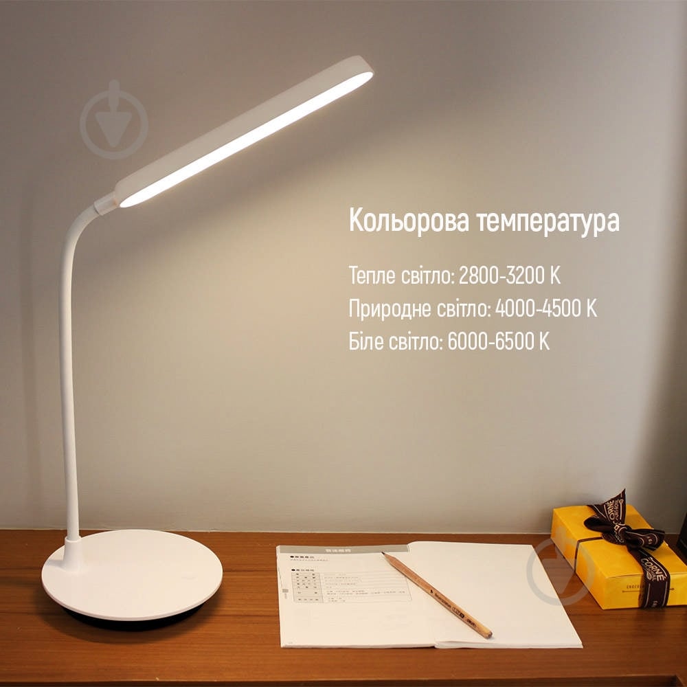 Настільна лампа ColorWay Portable & Flexible 360 із вбудованим акумулятором 36x4 Вт білий CW-DL12FB-W - фото 10