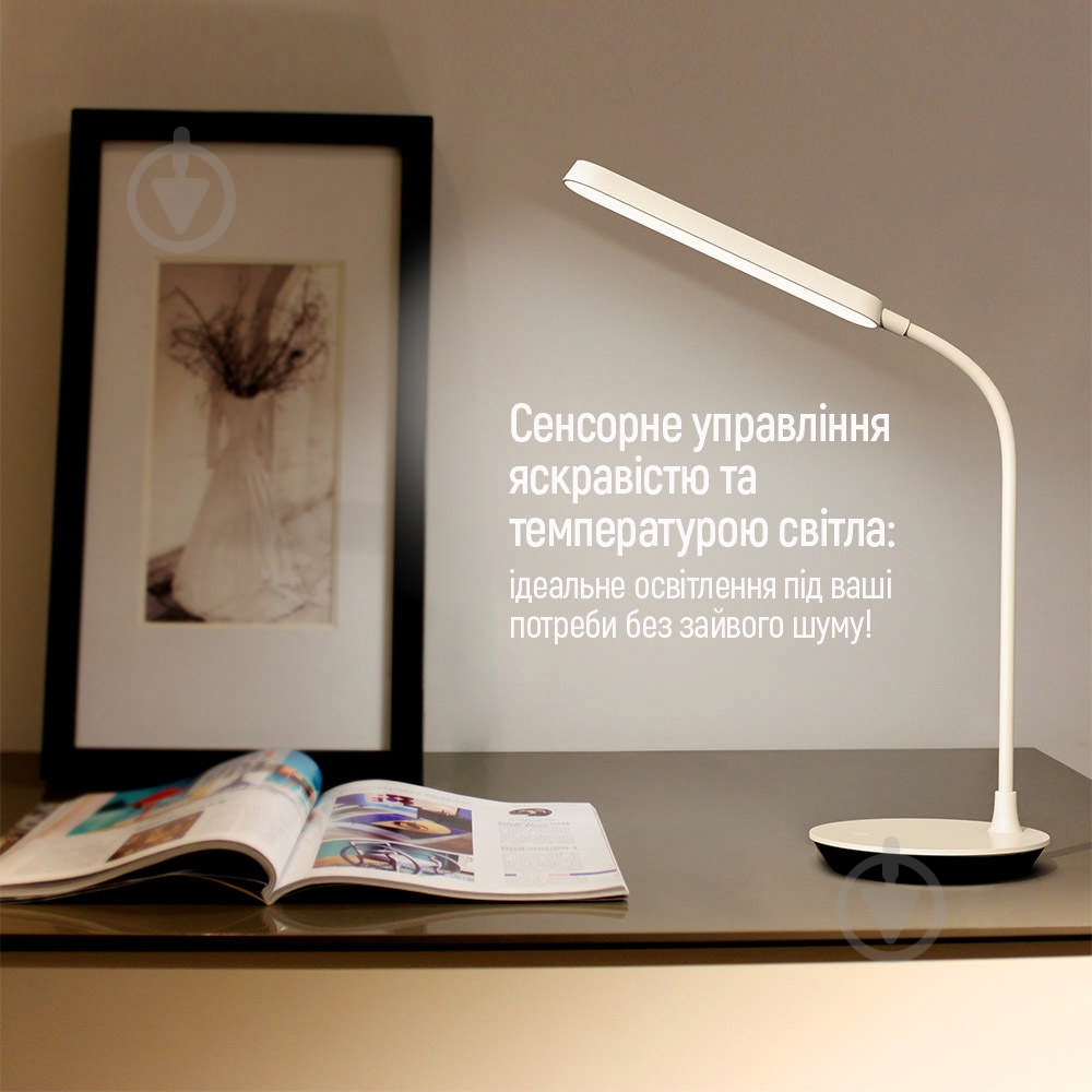 Настільна лампа ColorWay Portable & Flexible 360 із вбудованим акумулятором 36x4 Вт білий CW-DL12FB-W - фото 11