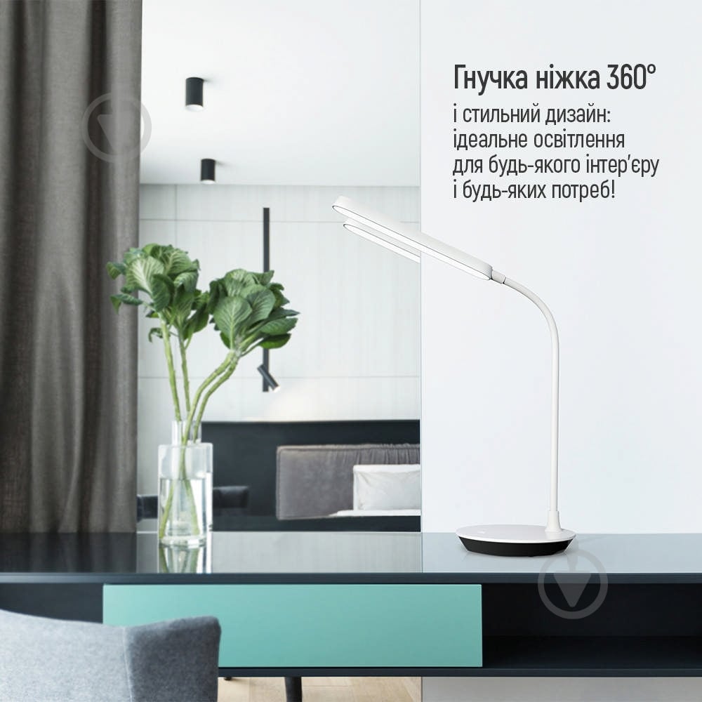 Настільна лампа ColorWay Portable & Flexible 360 із вбудованим акумулятором 36x4 Вт білий CW-DL12FB-W - фото 7