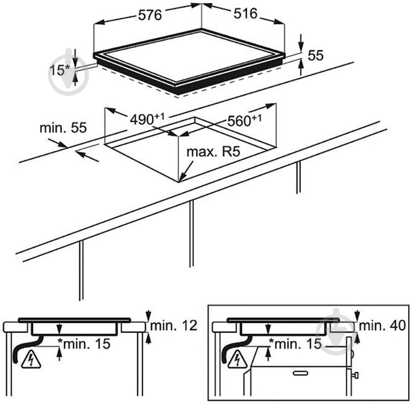 Варочная поверхность индукционная Electrolux EHH 96340 XK - фото 2 Варочная поверхность индукционная Electrolux EHH 96340 XK - фото 2