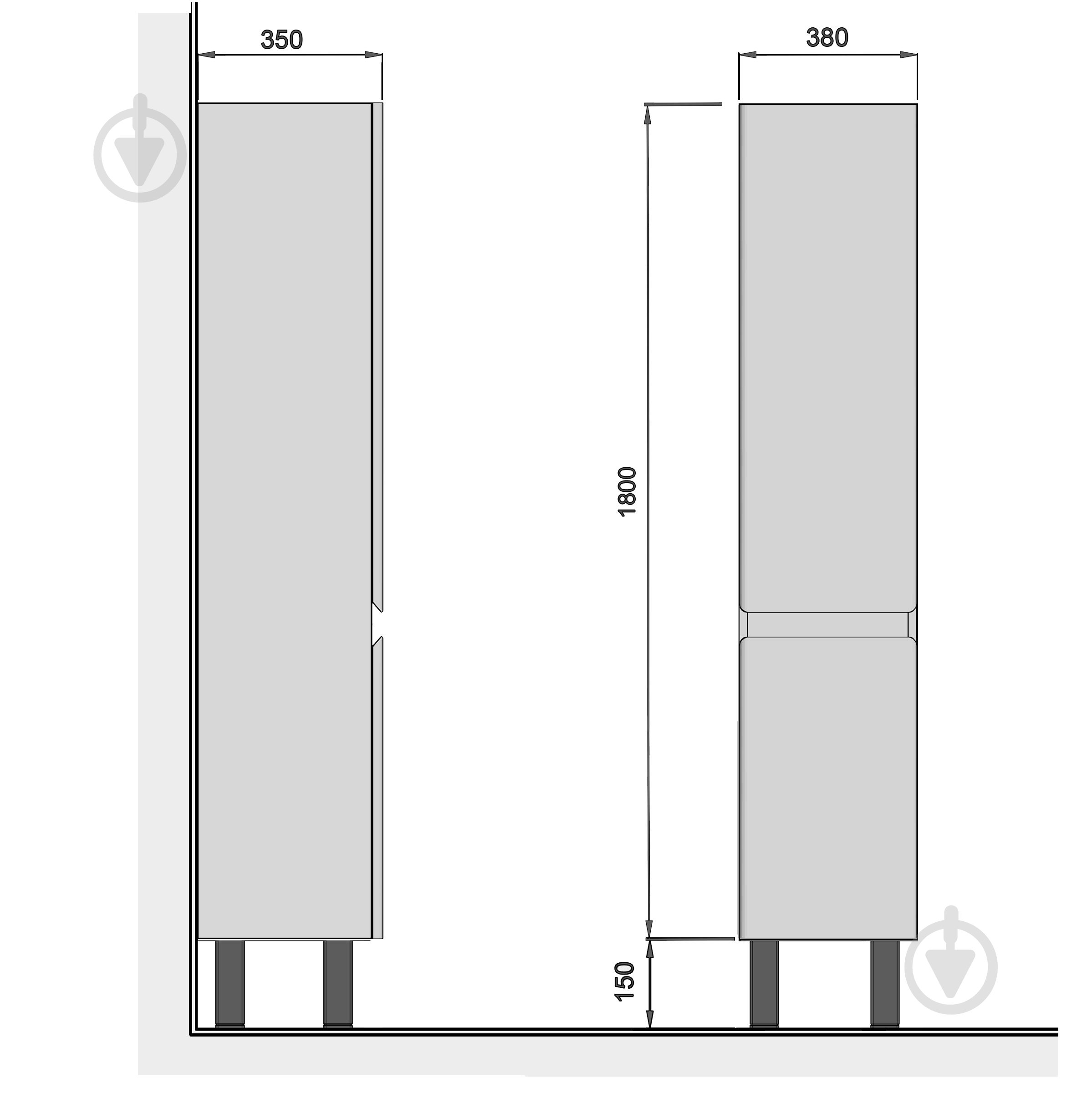Пенал Мойдодир Палермо П-38к-U - фото 9
