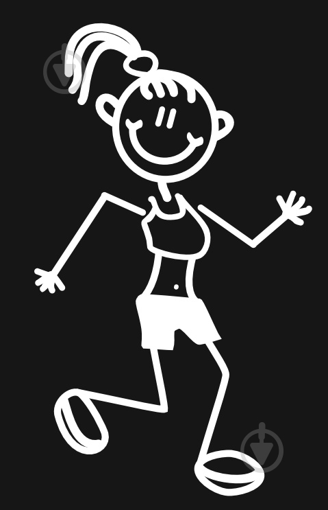 Наклейка Мама фитнес 10 см - фото 1