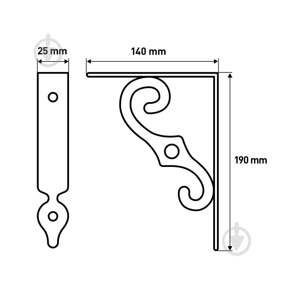 Larvij Флюгер черный L7650BL - фото 7