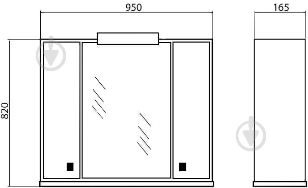 Дзеркало з шафкою Aqua Rodos - фото 6