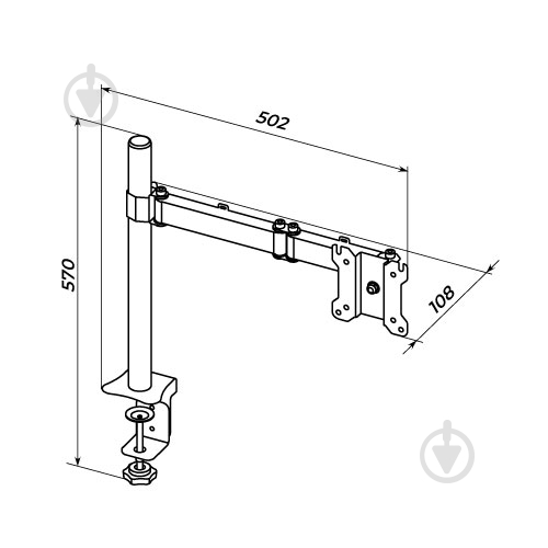 Крепление для монитора Valore MDMR-211 поворотно-наклонные 17"-32" черный - фото 12