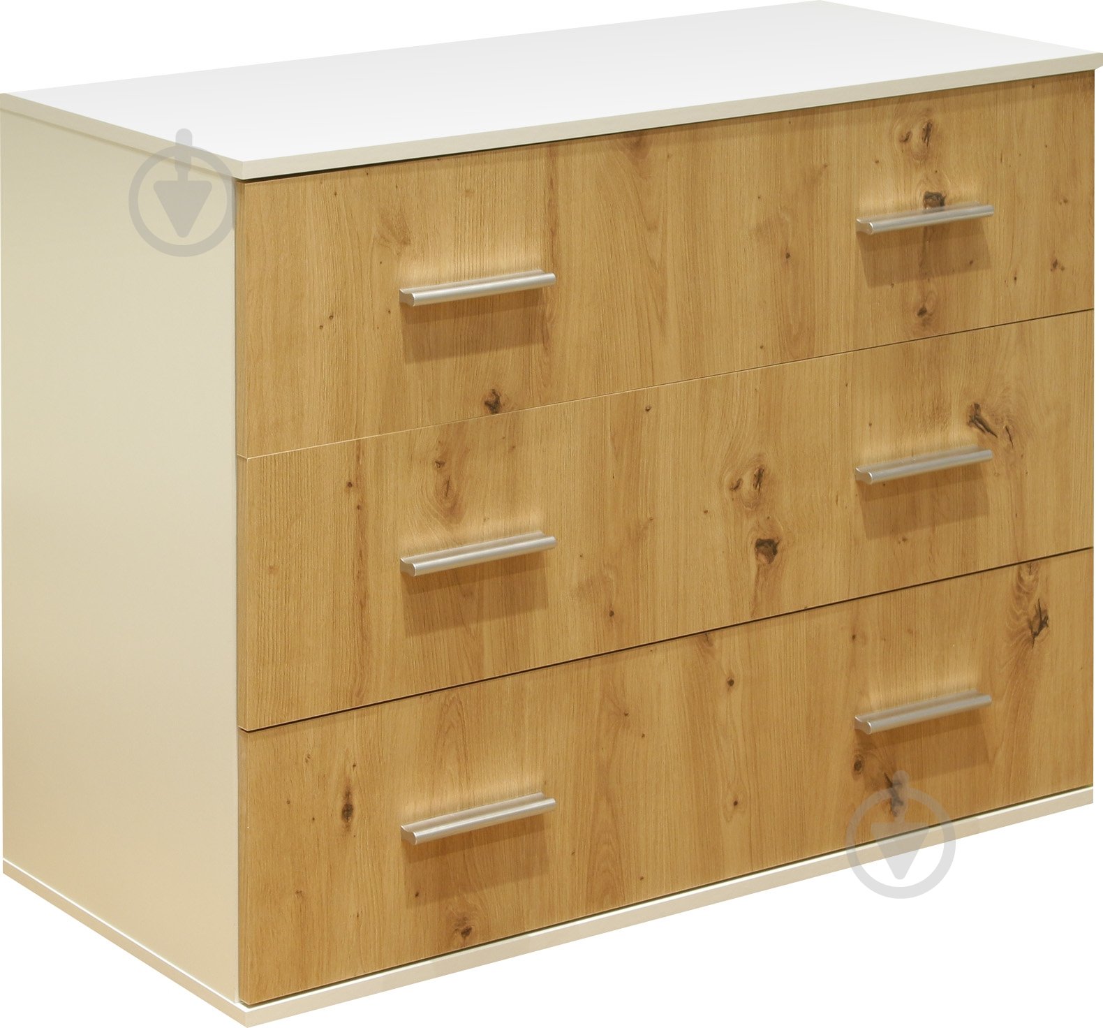 Комод Риека 3Ш Р-КМ1 970х450х776 мм дуб артизан/белый - фото 1 Комод Риека 3Ш Р-КМ1 970х450х776 мм дуб артизан/белый - фото 1