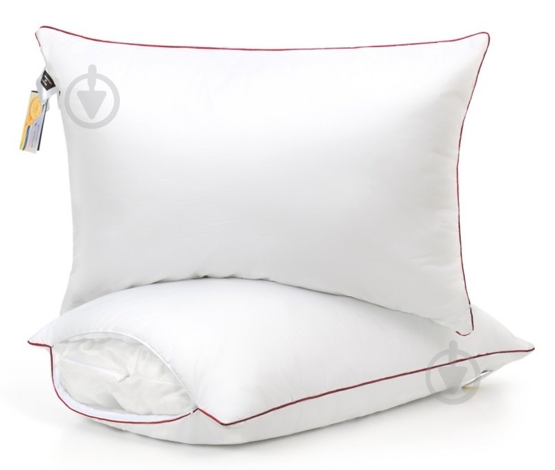 Подушка №474 DeLuxe Hand Made Eco-Soft пружна MirSon 40x40 см білий - фото 1
