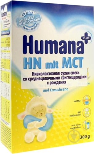 Сухая молочная смесь Humana НN+MCT со среднецепочными триглицеридами 300 г 4031244763815 - фото 1 Сухая молочная смесь Humana НN+MCT со среднецепочными триглицеридами 300 г 4031244763815 - фото 1