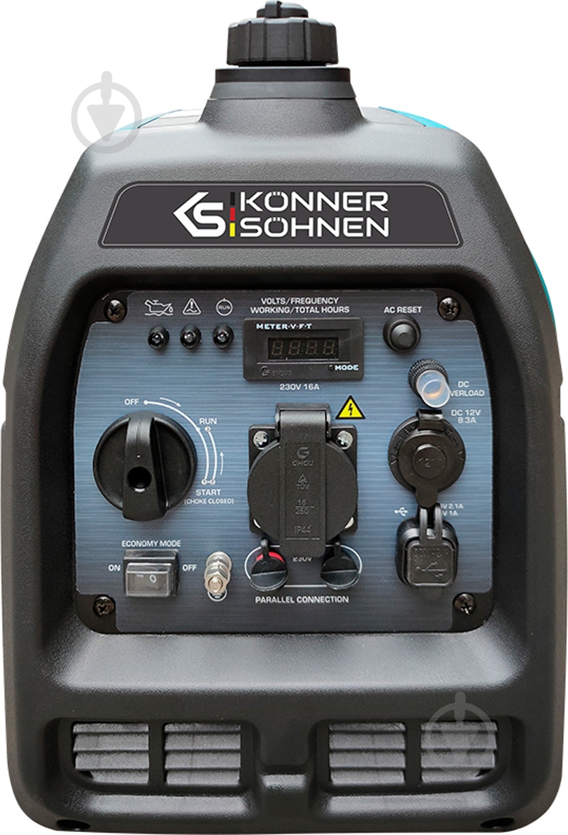 Генератор бензиновый Konner&Sohnen 1,8 кВт / 2 кВт 230 В KS 2100i S - фото 2 Генератор бензиновый Konner&Sohnen 1,8 кВт / 2 кВт 230 В KS 2100i S - фото 2