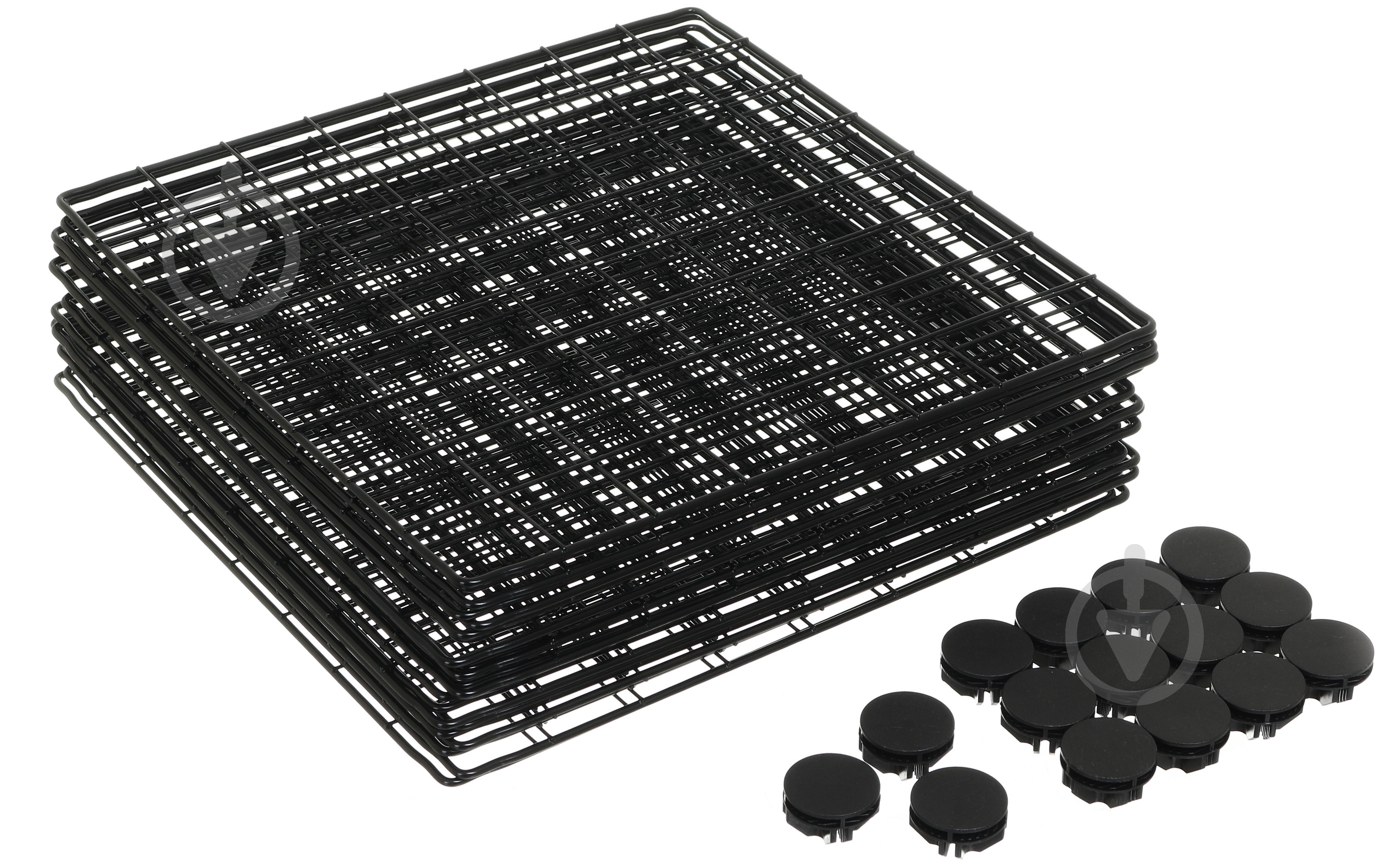 Стеллаж проволочный куб metal сubes storage 9 полок 1105х1105х370 мм черный - фото 10