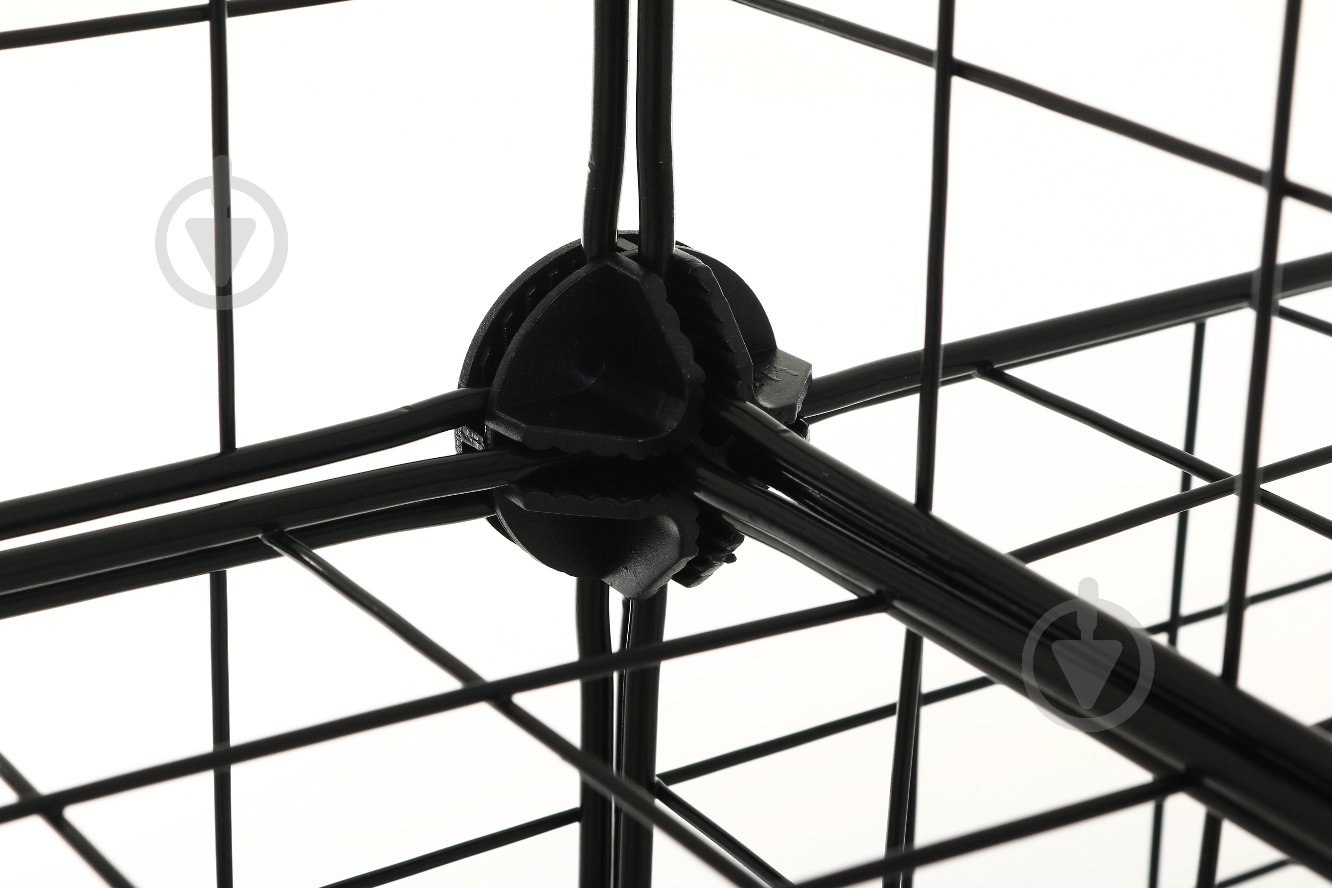 Стеллаж проволочный куб metal сubes storage 9 полок 1105х1105х370 мм черный - фото 6