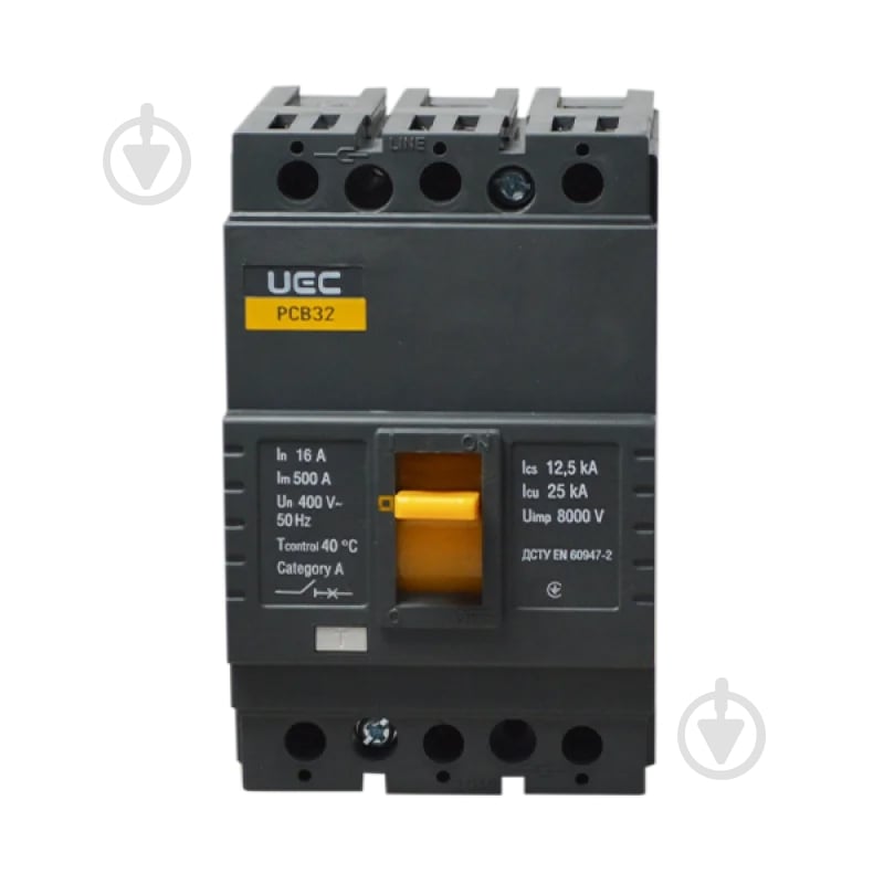 Автоматический выключатель UEC PCB32 3Р 16А 25кА MCCB-PCB-32-3-0016 - фото 2 Автоматический выключатель UEC PCB32 3Р 16А 25кА MCCB-PCB-32-3-0016 - фото 2