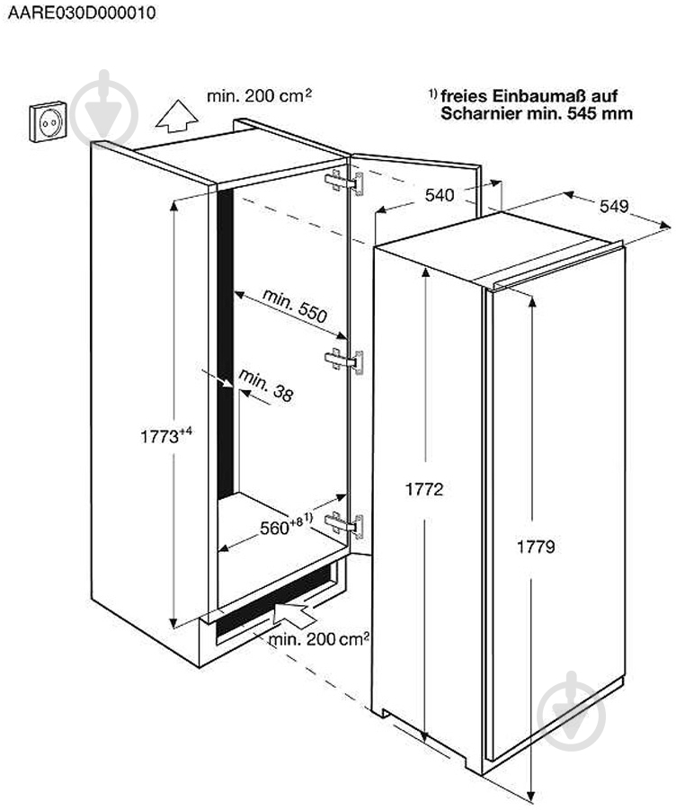 Встраиваемый холодильник Zanussi ZBB 928651 S - фото 2 Встраиваемый холодильник Zanussi ZBB 928651 S - фото 2