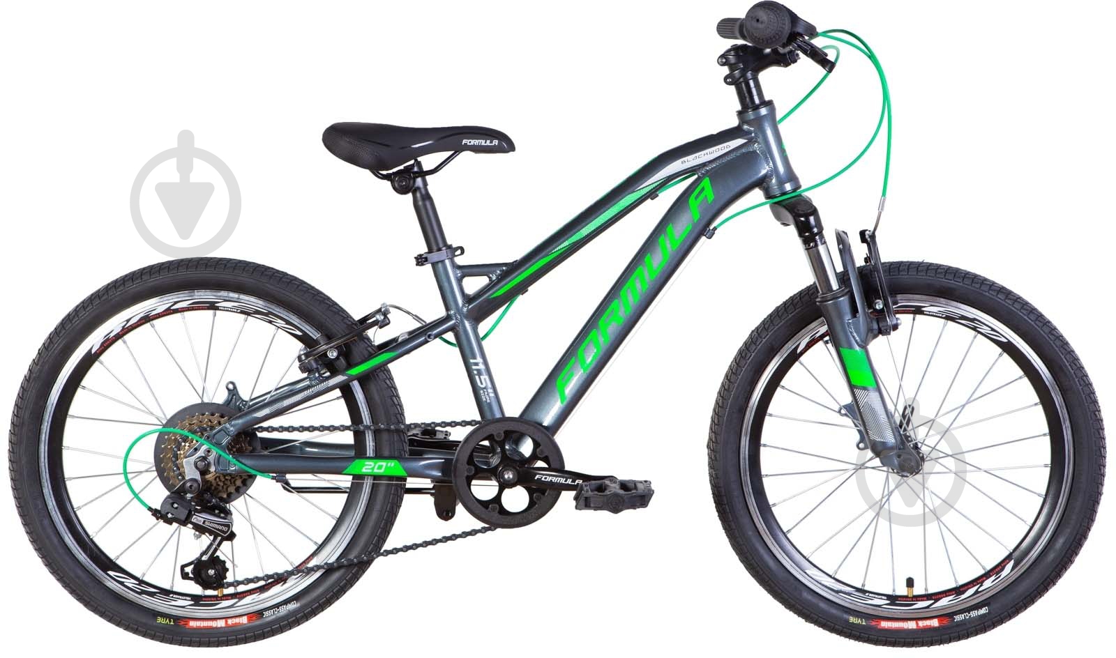 Велосипед Formula 20" 11.5"(29 см) BLACKWOOD OPS-FR-20-087 серо-зеленый - фото 1