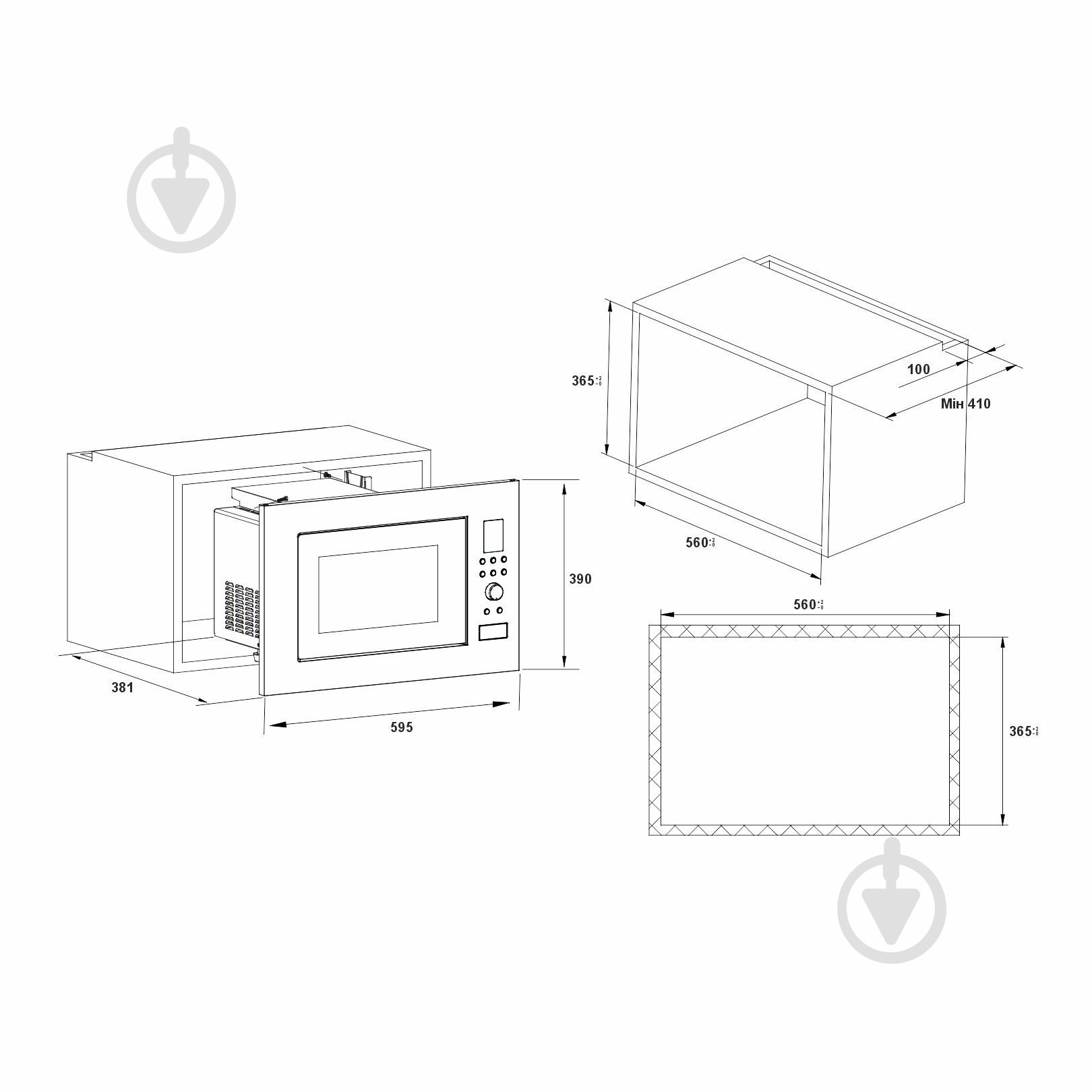 Встраиваемая микроволновая печь Eleyus GMWB 25EGT WH - фото 12 Встраиваемая микроволновая печь Eleyus GMWB 25EGT WH - фото 12