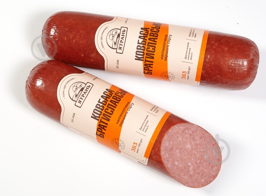 Ковбаса ТМ Ятрань Братиславська 430 г - фото 1 Ковбаса ТМ Ятрань Братиславська 430 г - фото 1