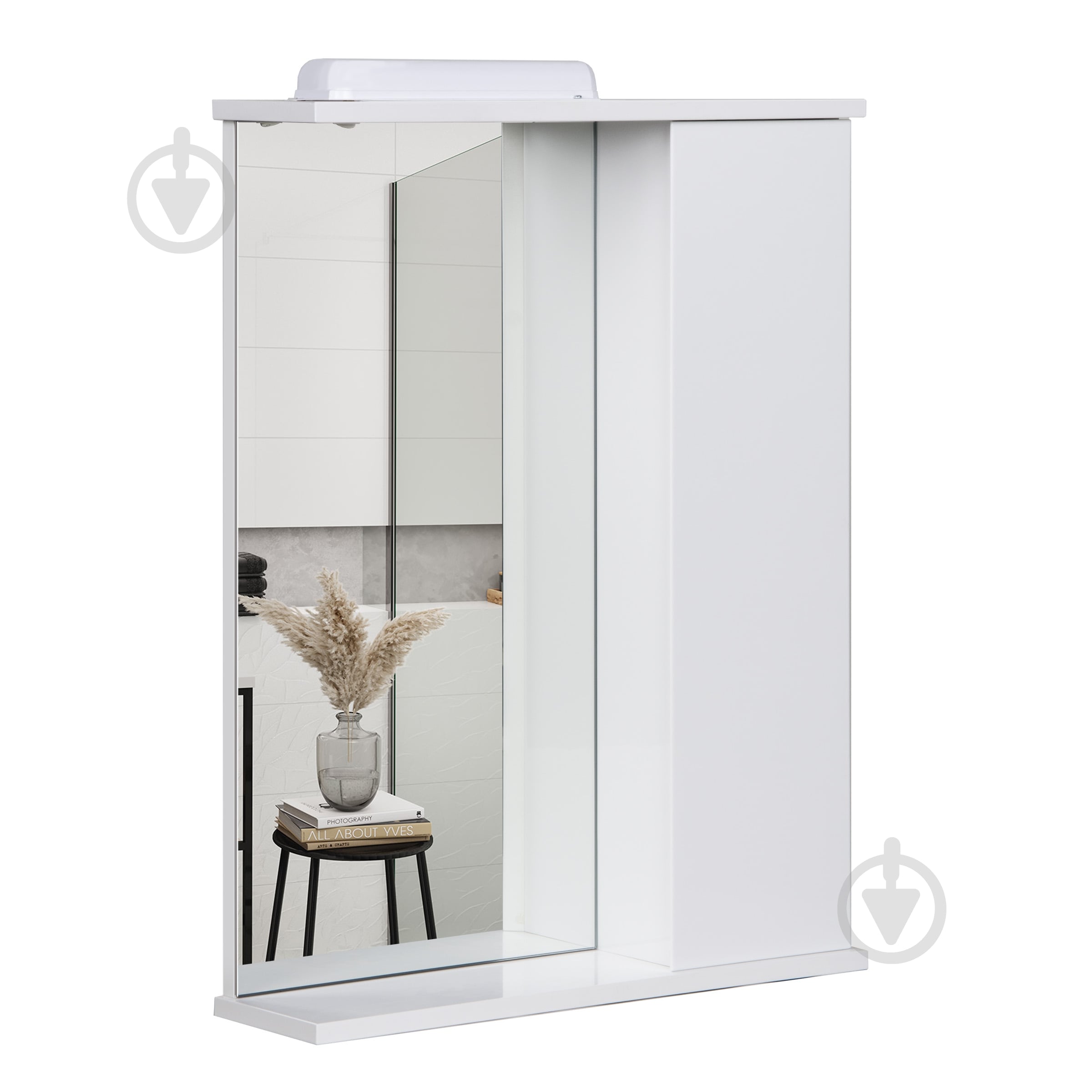 Зеркало Мойдодыр с шкафчиком и съемной полкой СТ-50 - фото 1