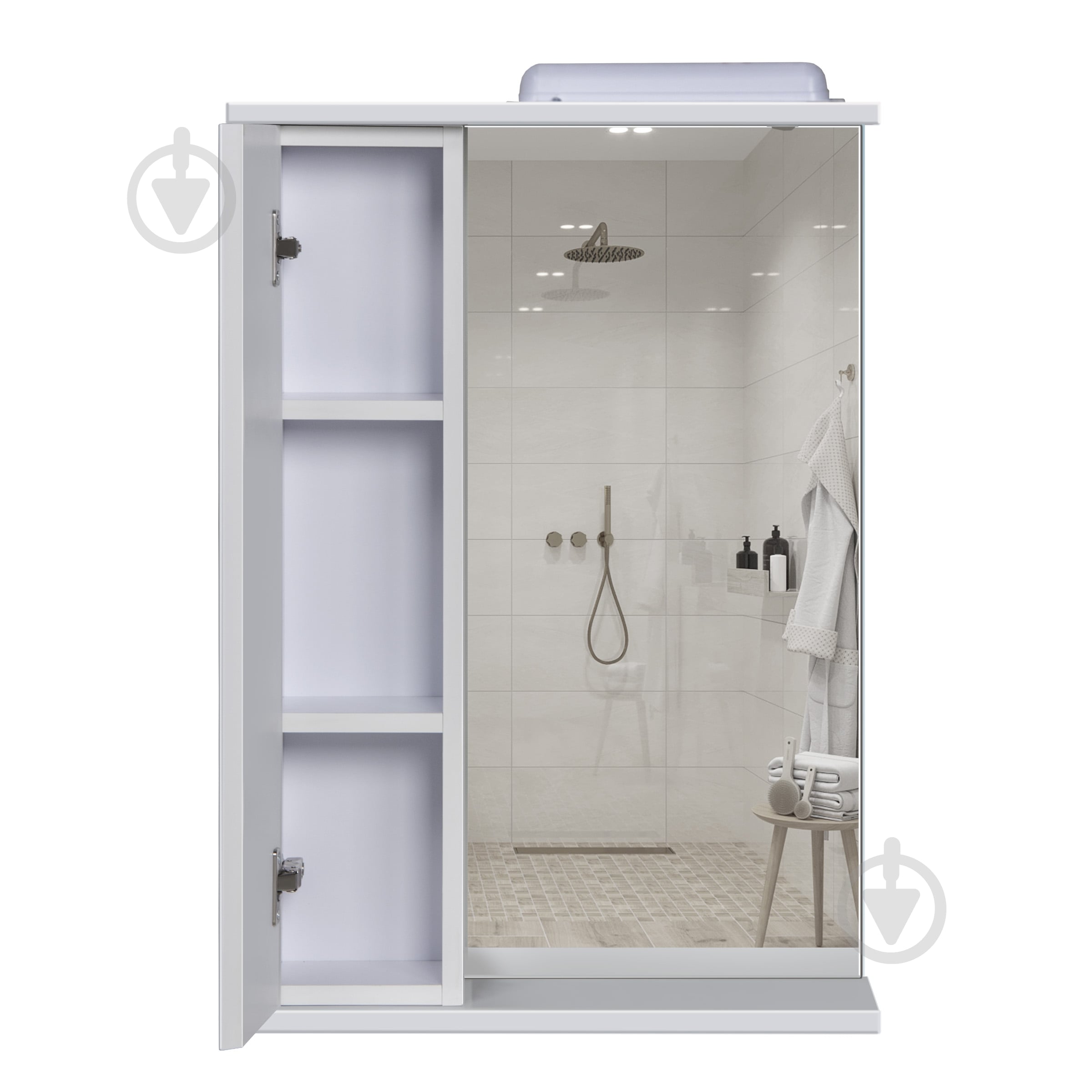 Зеркало Мойдодыр с шкафчиком и съемной полкой СТ-50 - фото 4