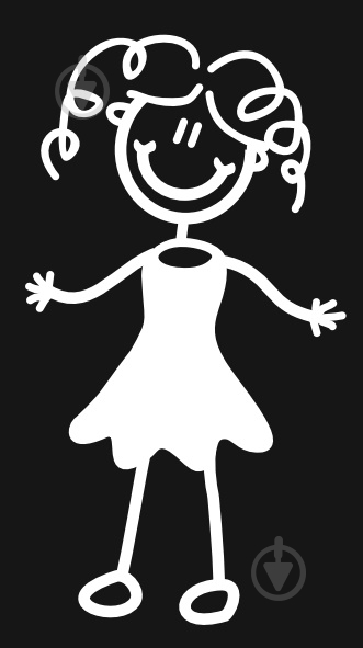 Наклейка Дочь в платье 7,5 см - фото 1