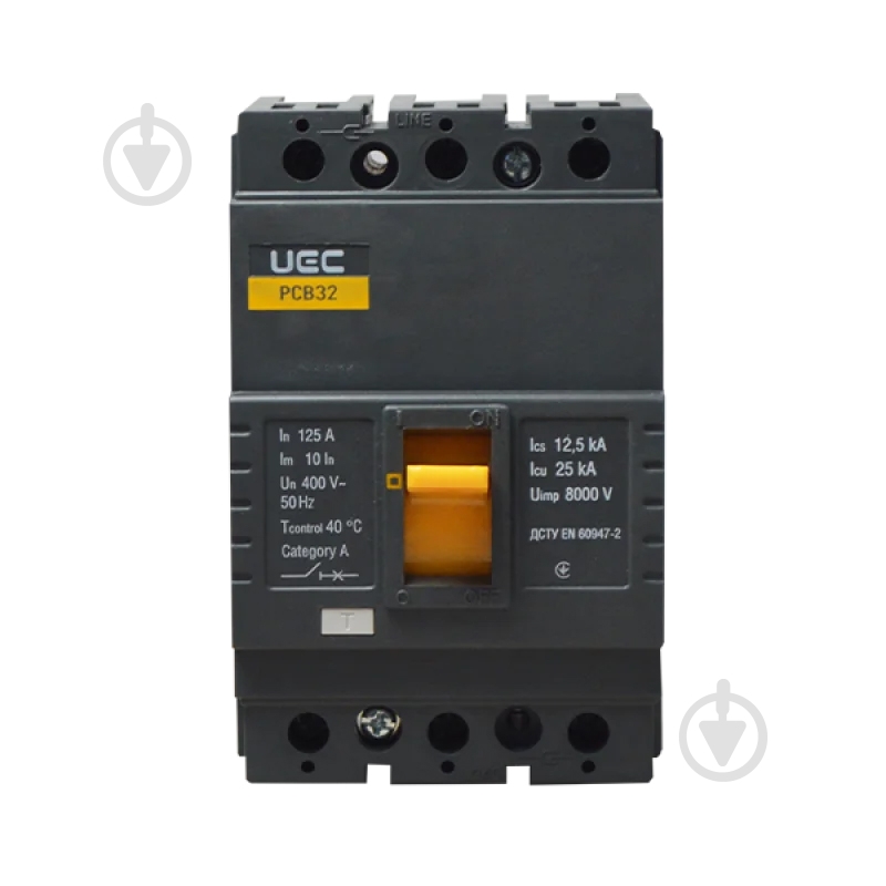 Автоматический выключатель UEC PCB32 3Р 125А 25кА MCCB-PCB-32-3-0125 - фото 2