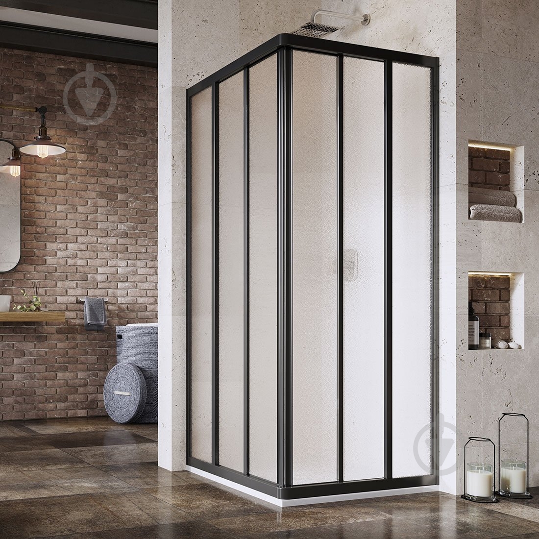 Душевая кабина Ravak Asrv3-80-198 черный + grape - фото 1