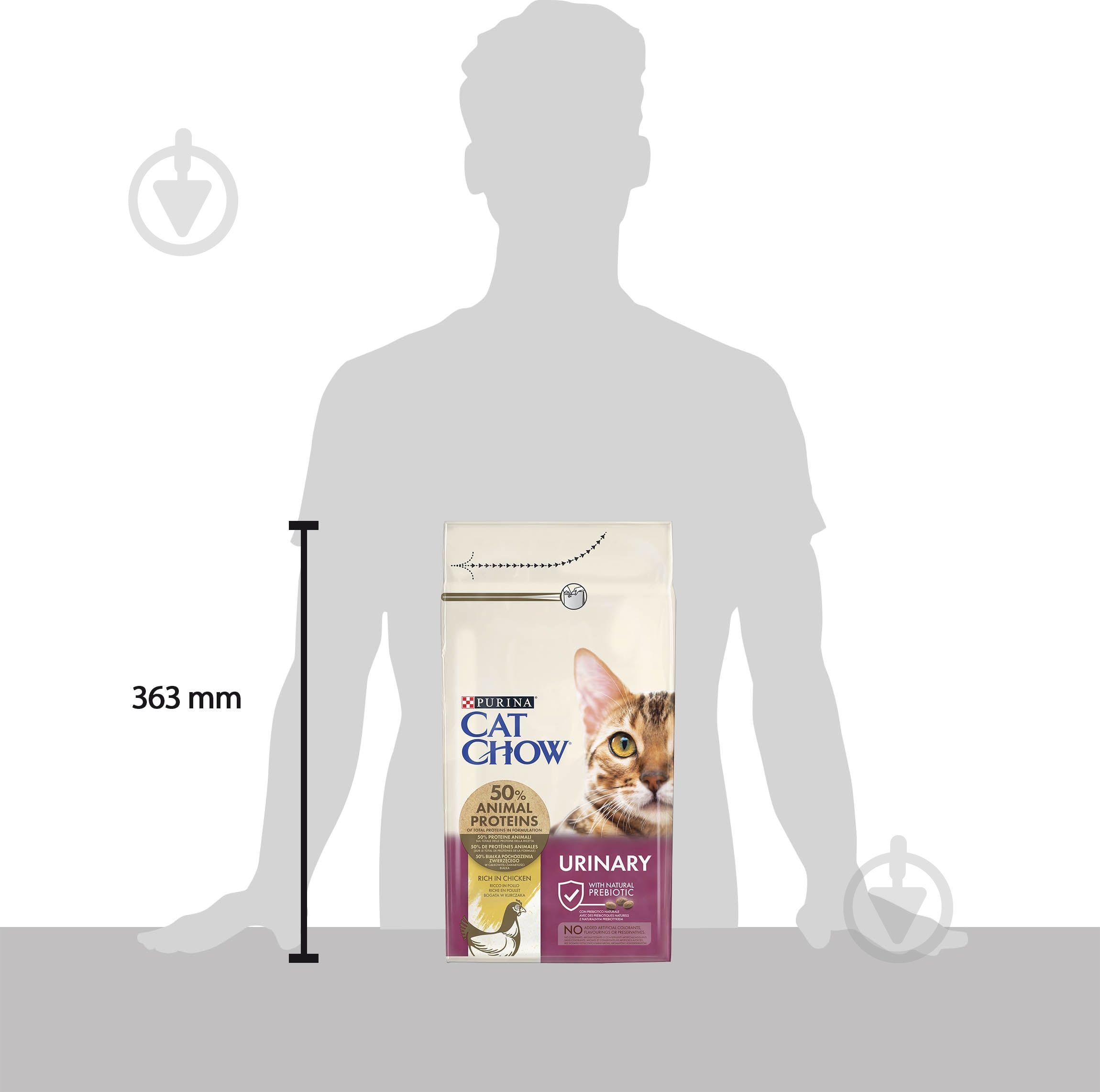 Корм сухий для дорослих котів Cat Chow by Purina Urinary підтримка здоров'я сечовивідної системи з куркою 1,5 кг - фото 5