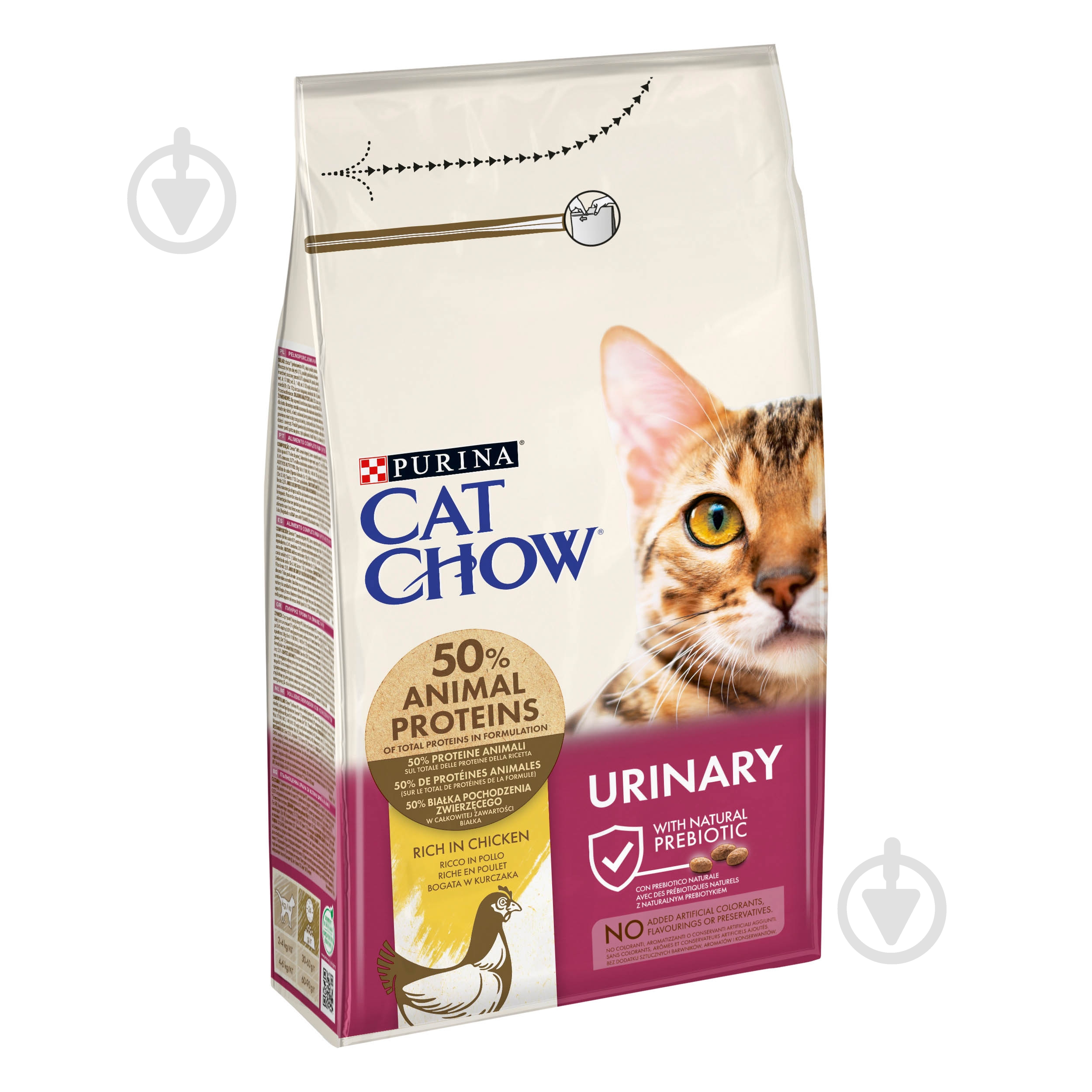 Корм сухий для дорослих котів Cat Chow by Purina Urinary підтримка здоров'я сечовивідної системи з куркою 1,5 кг - фото 3