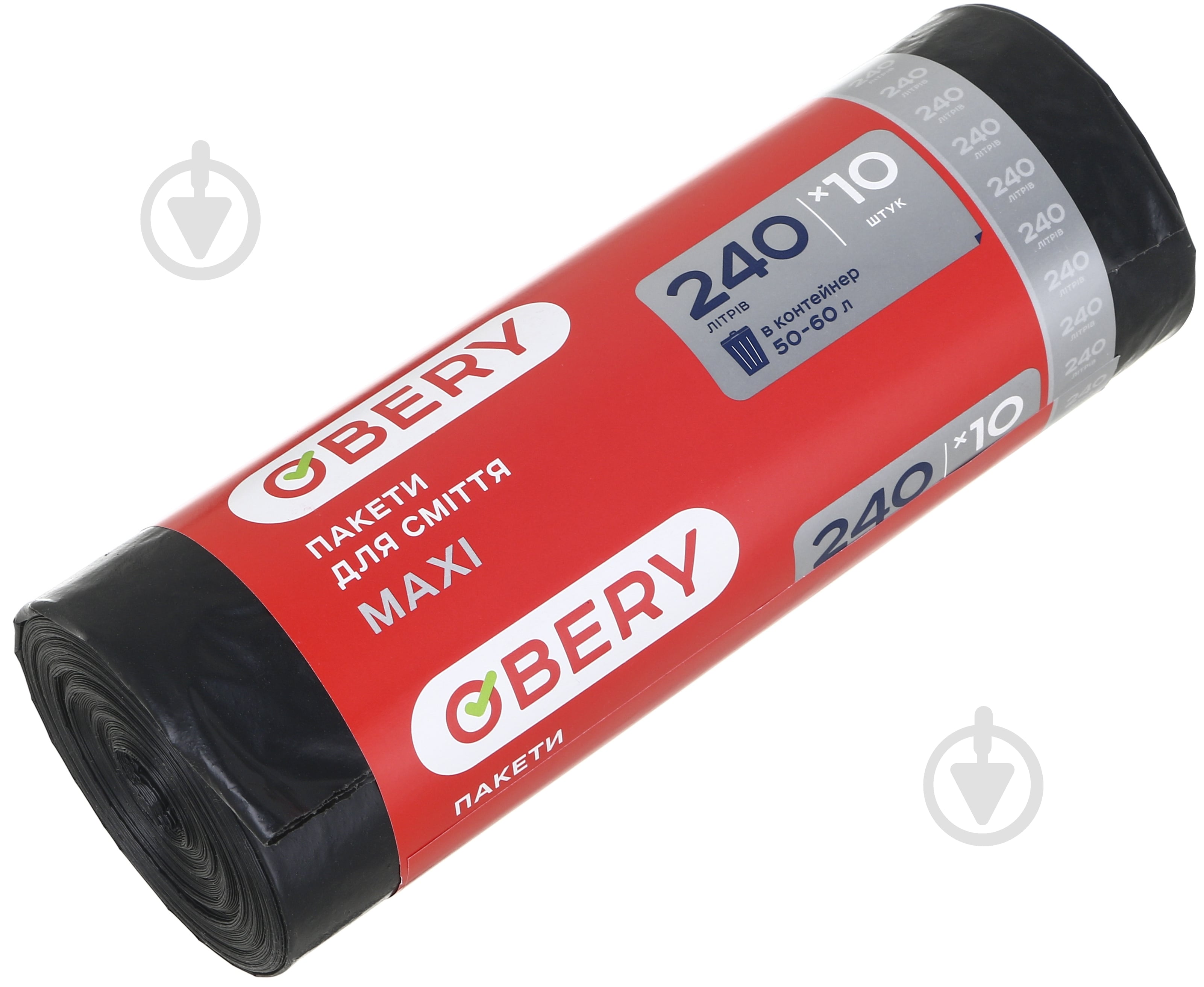 Мішки для побутового сміття OBERY MAXI стандартні 240 л 10 шт. - фото 2