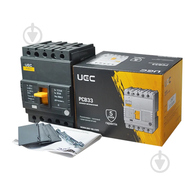 Автоматический выключатель UEC PCB33 3Р 32А 35кА MCCB-PCB-33-3-0032 - фото 3