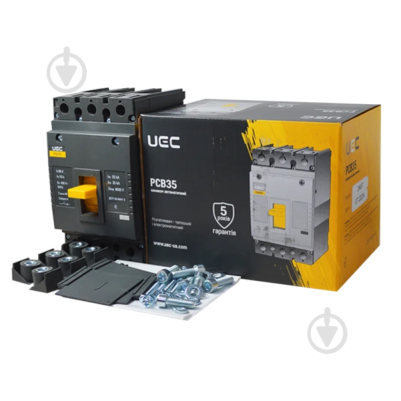 Автоматичний вимикач UEC PCB35 3Р 80А 35кА MCCB-PCB-35-3-0080 - фото 3 Автоматичний вимикач UEC PCB35 3Р 80А 35кА MCCB-PCB-35-3-0080 - фото 3