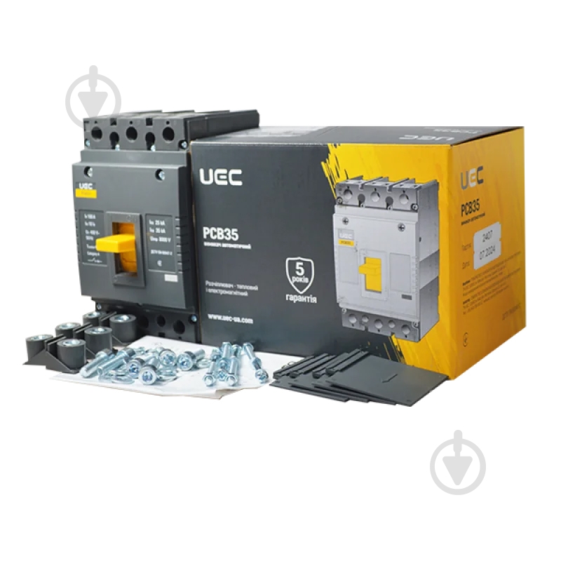 Автоматический выключатель UEC PCB35 3Р 100А 35кА MCCB-PCB-35-3-0100 - фото 3