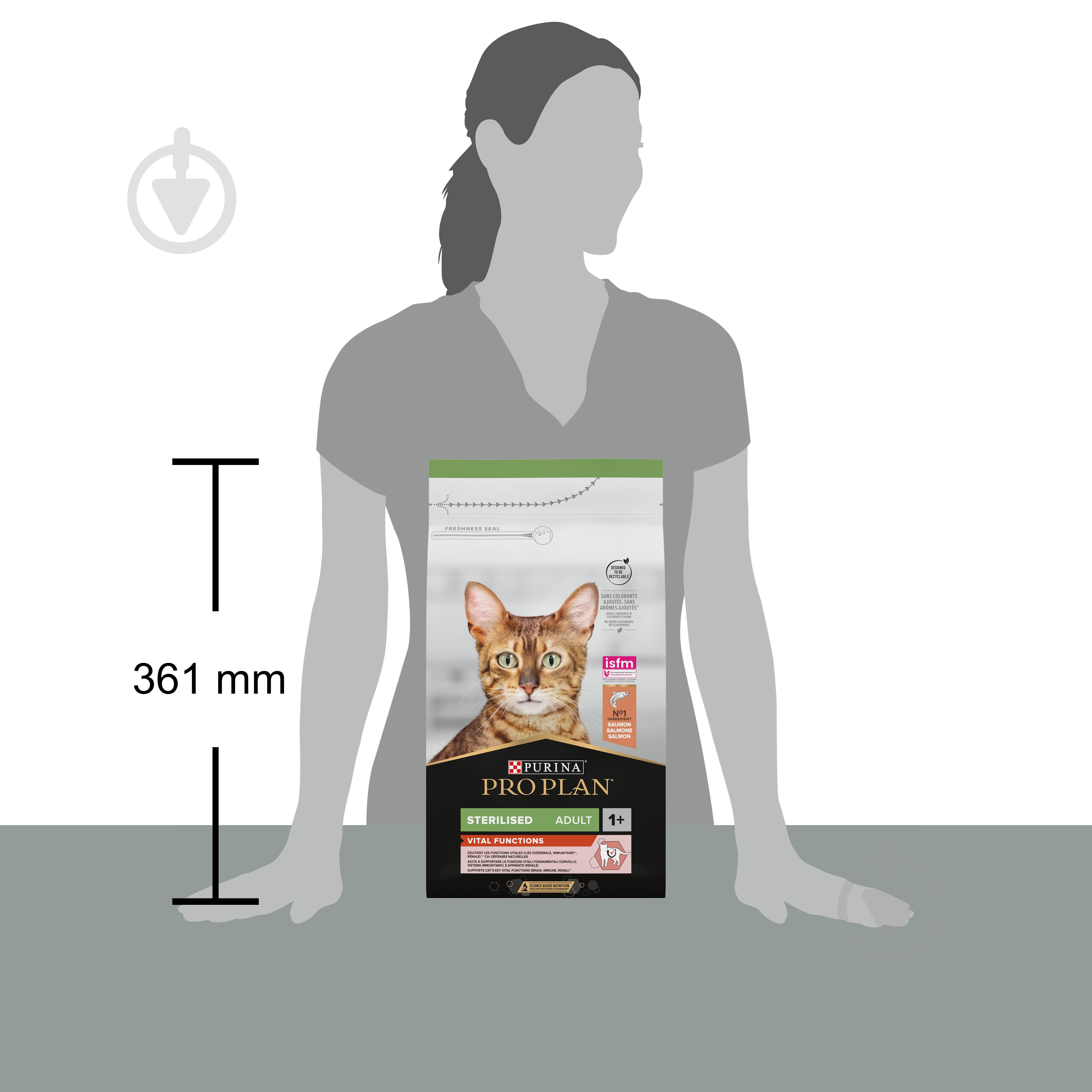 Корм сухой для котов ProPlan by Purina Sterilised Adult 1+ Vital Functions с лососем 1,5 кг - фото 4