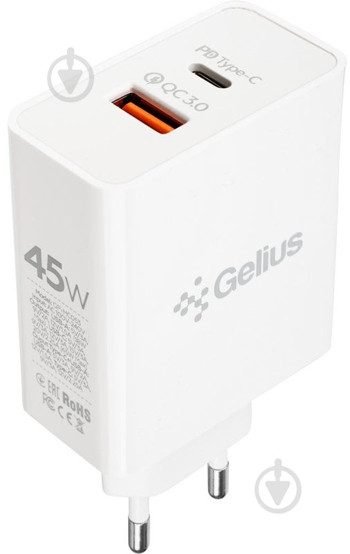 Мережевий зарядний пристрій Gelius X-Duo PRO 45W GP-HC053 плюс кабель Type-C/Type-C - фото 3