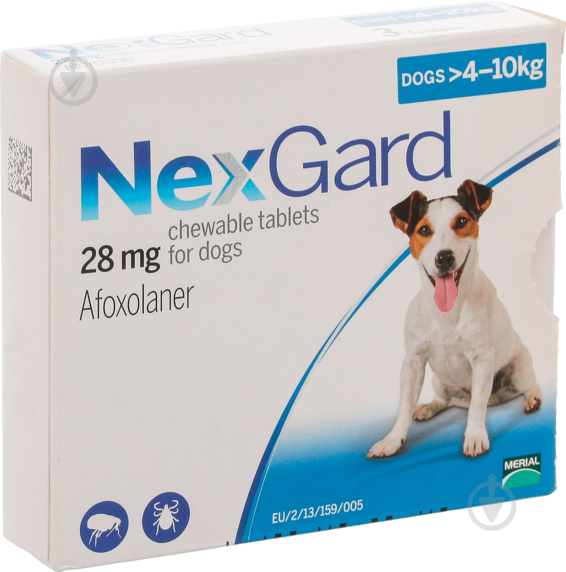 Таблетки жевательные для собак 4-10 кг Nexgard (за 1 табл. / в уп. 3 шт.) - фото 2 Таблетки жевательные для собак 4-10 кг Nexgard (за 1 табл. / в уп. 3 шт.) - фото 2