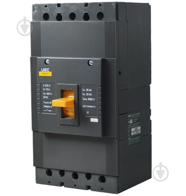 Автоматический выключатель UEC PCB37 3Р 250А 35кА MCCB-PCB-37-3-0250 - фото 1