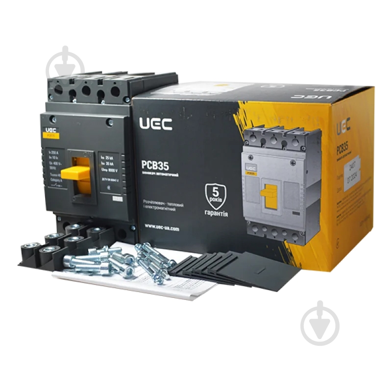 Автоматический выключатель UEC PCB35 3Р 250А 35кА MCCB-PCB-35-3-0250 - фото 3