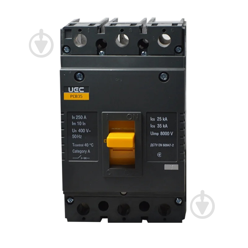 Автоматический выключатель UEC PCB35 3Р 250А 35кА MCCB-PCB-35-3-0250 - фото 2