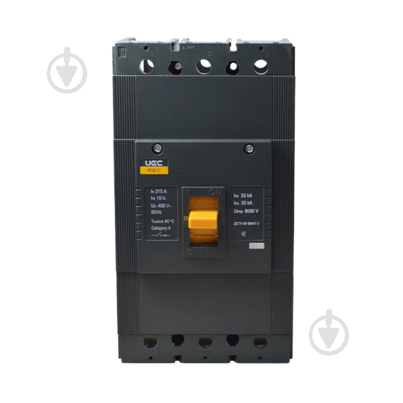 Автоматический выключатель UEC PCB37 3Р 315А 35кА MCCB-PCB-37-3-0315 - фото 2