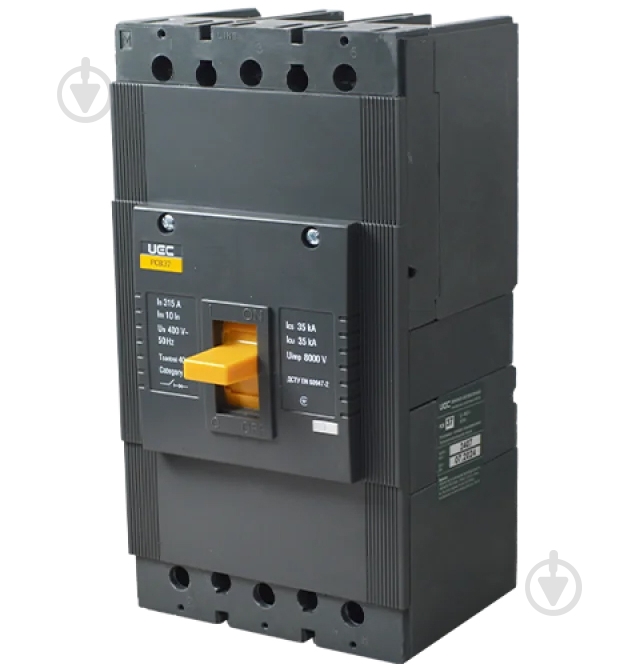 Автоматический выключатель UEC PCB37 3Р 315А 35кА MCCB-PCB-37-3-0315 - фото 1